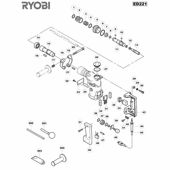 Ryobi CH485I Spare Parts List Type: 5133000294